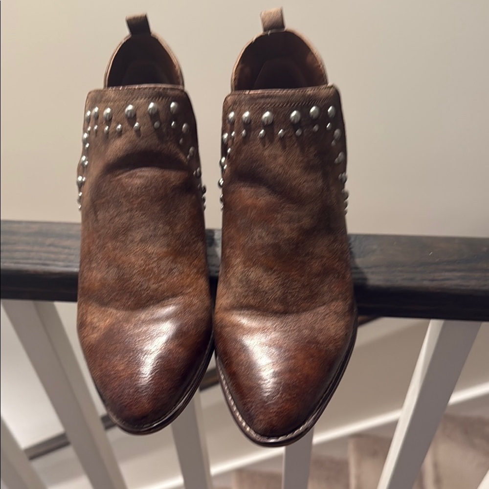 Madden Girl Brown Ankle Boots with Studded Detail